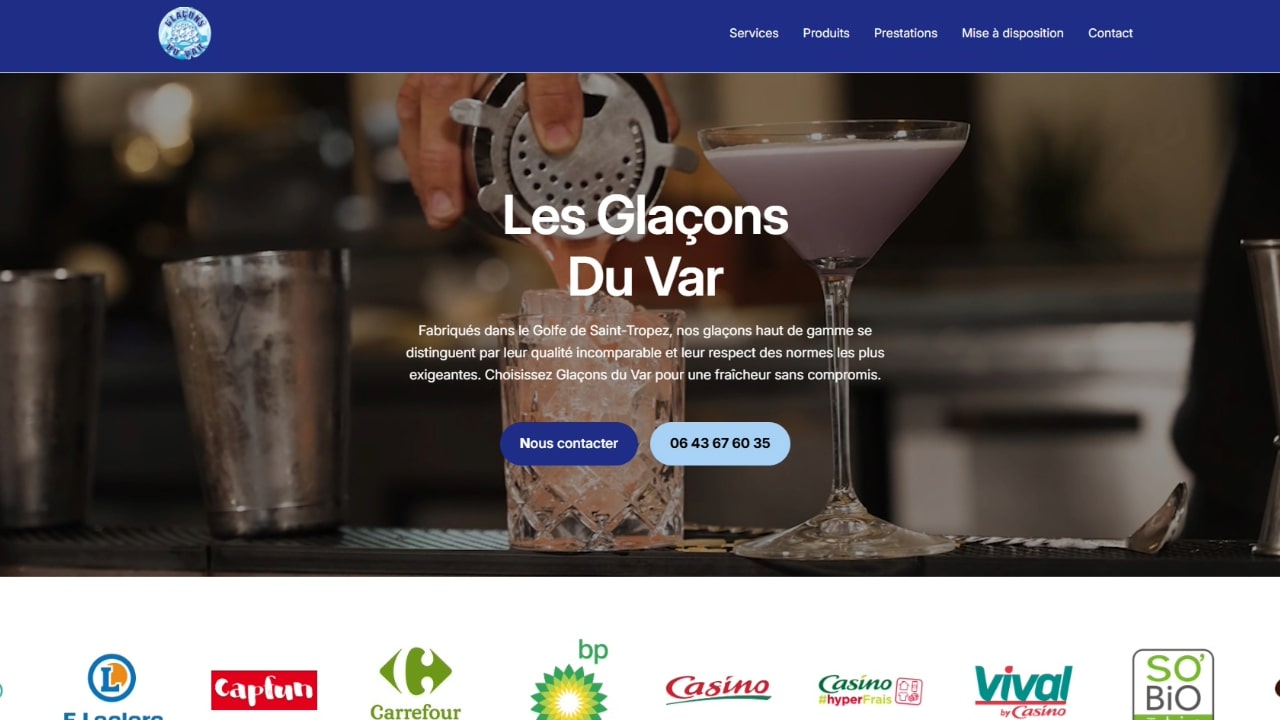 Étude de cas : Site one-page optimisé pour la conversion – Les Glaçons du Var