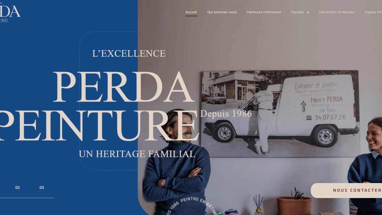 Projet Perda Peinture : Site web, CRM métier et stratégie SEO locale pour un artisan du bâtiment